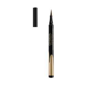 COVERGIRL Exhibitionist Lash Enhancing Liquid Eyeliner, 300 Rich Brown Waterproof, 0.3 fo