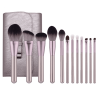 12Pcs Makeup Brushes Face Lip Eyebrows powder brush+Professional makeup Bag