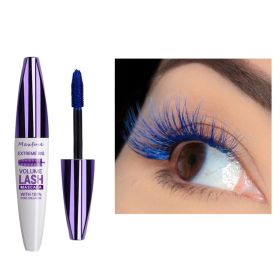 Natural Slender Mascara Thick And Smudge Proof Colorful Makeup Holding Long Lasting (Color: Blue)