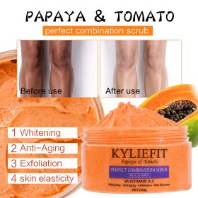 Perfect Combination Face & Body Scrub, Lightening, Moisturizing, Improves Dull Skin, Exfoliate, Clean Skin, Even Skin Tone (Color: PAPAYA TOMATO SCRUB)